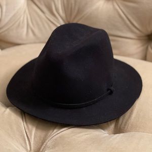 Black J Crew wool fedora hat size M/L